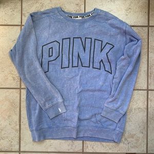 Washed blue PINK Pullover
